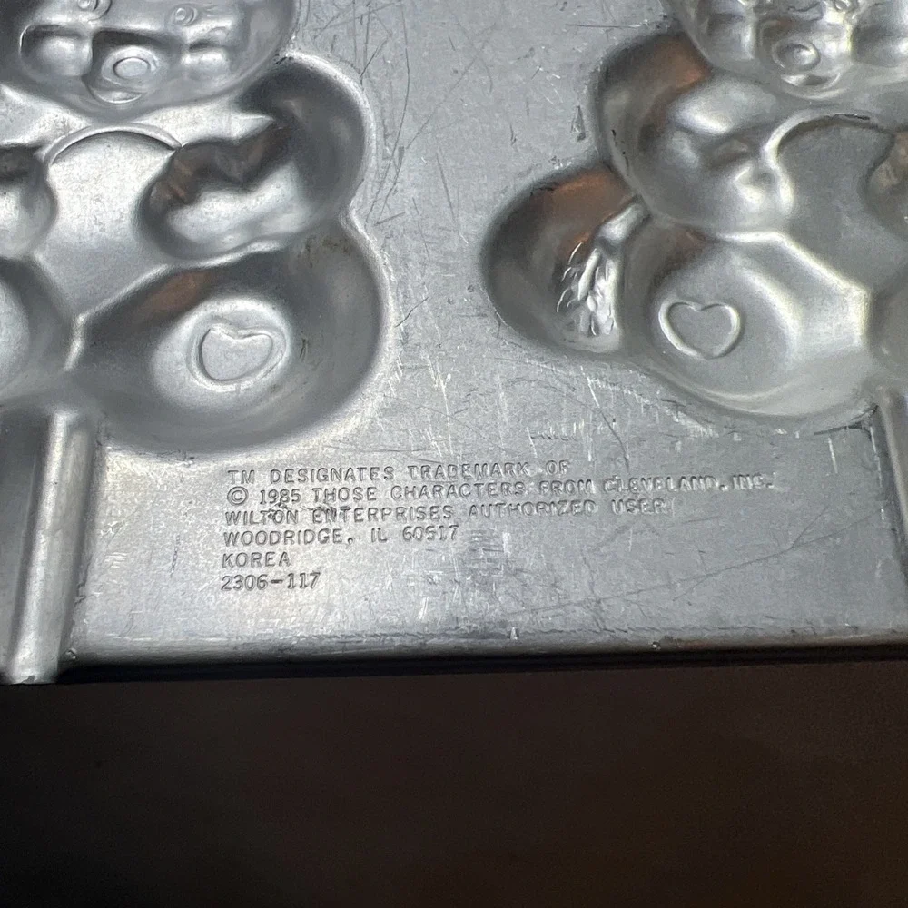 Vintage 1985 Popples candy Lollipop Mold Characters Wilton Aluminum